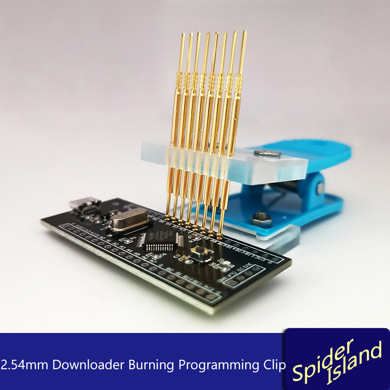 2Pin - 8Pin 2.54mm STM32 Debug Burning Probe Clip 2.54 mm Test Download PCB ITC Downloader Programming Jtag STC tool test Clip