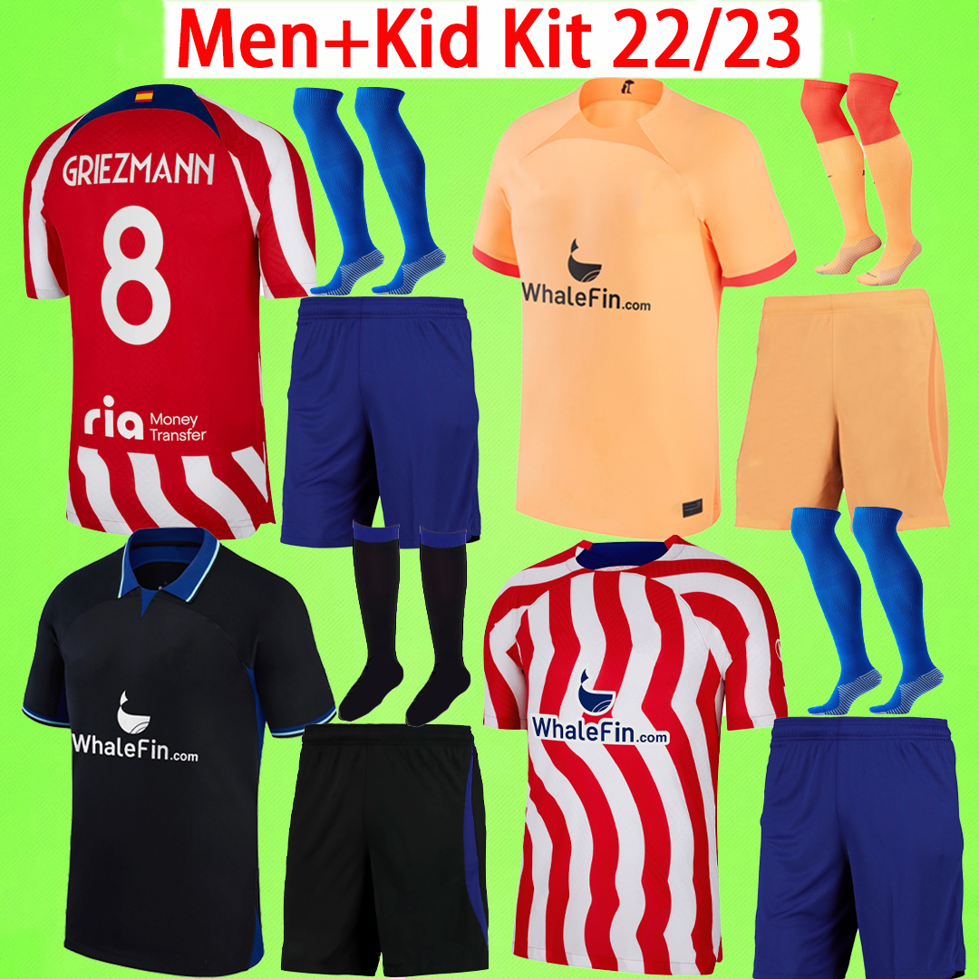 2022 2023 soccer jerseys Adult sets Kids Kit with shorts socks boys 22 23 MADRIDS KOKE SAUL SUAREZ Correa Carrasco Atletico football shirts men suit uniforms children, 22/23 soccer kit
2022 2023 soccer jerseys Adult sets Kids Kit with shorts socks boys 22 23 MADRIDS KOKE SAUL SUAREZ Correa Carrasco Atletico football shirts men suit uniforms children, 22/23 soccer kit