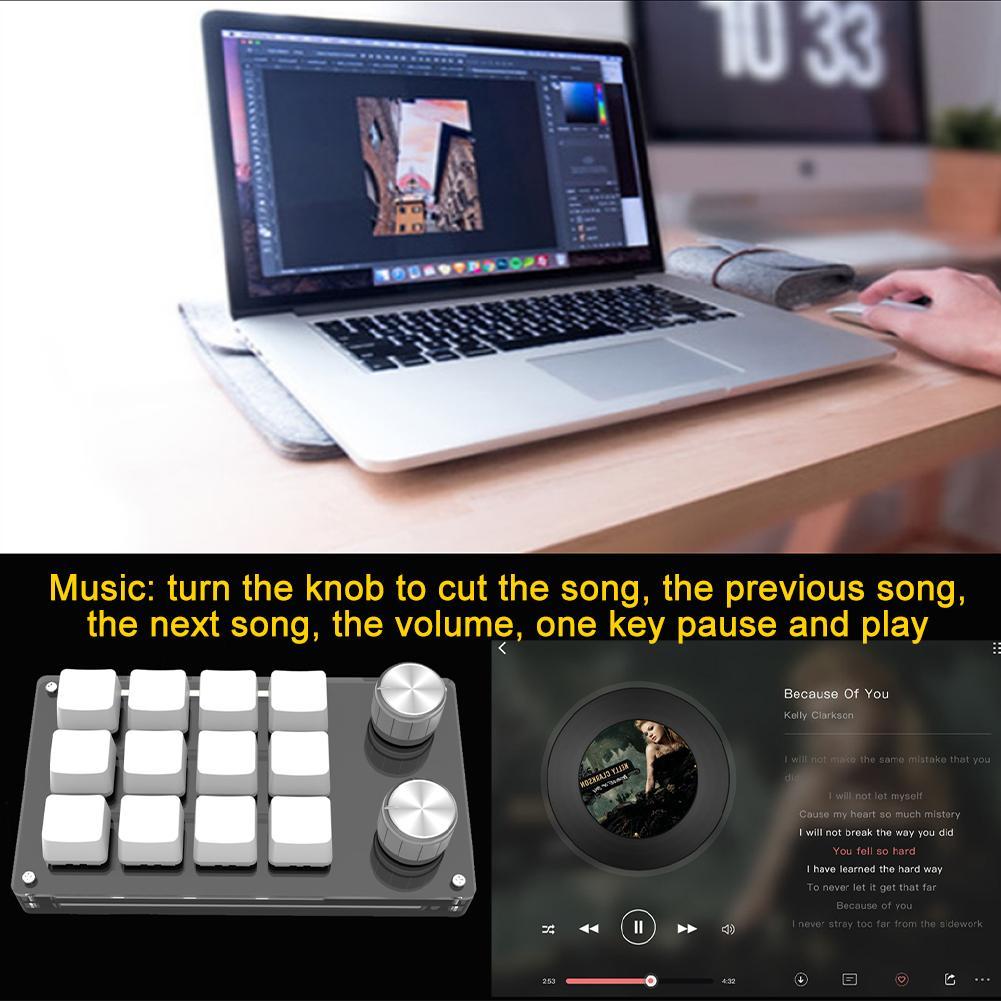 Macro USB Custom Keyboard Volume Button Knob Programming Macro Gaming Photoshop Hotswap Keypad Mechanical Keyboard