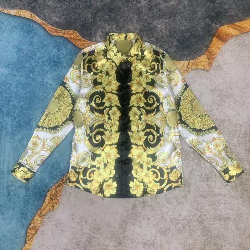 Men's Casual Shirts European and American fashion men's shirt men's spring and autumn floral pattern men's youth color long-sleeved large shirt fashion, Beige
Men's Casual Shirts European and American fashion men's shirt men's spring and autumn floral pattern men's youth color long-sleeved large shirt fashion, Beige