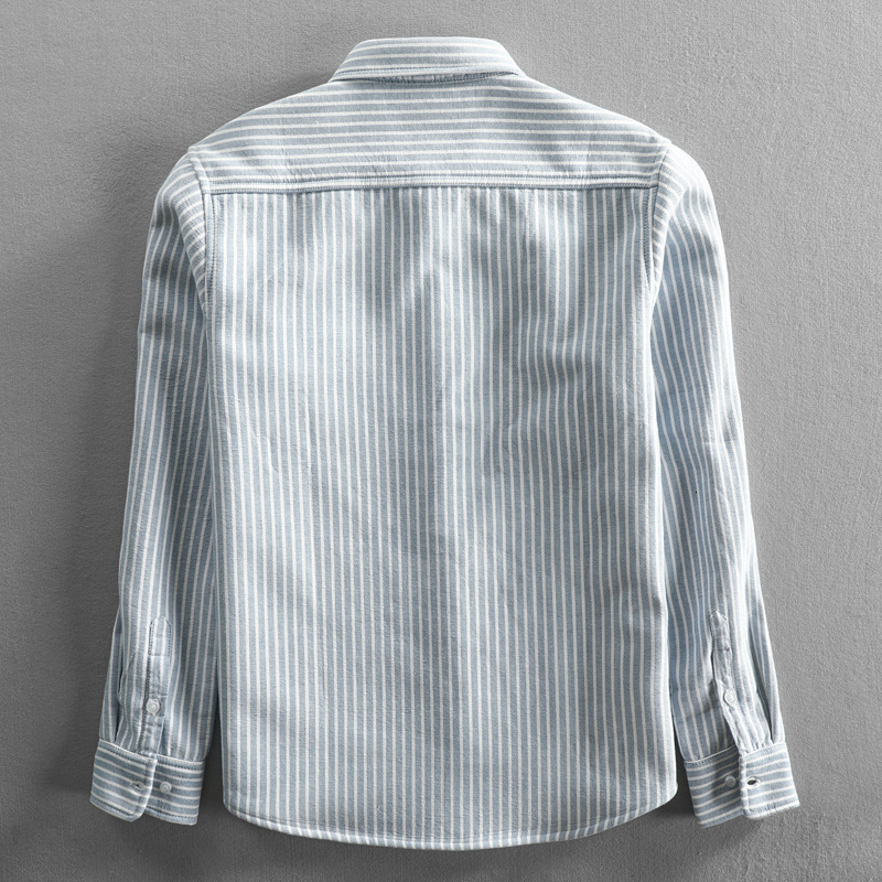 Men's Casual Shirts Helisopus Autumn Winter Men's Shirt Striped Plus Velvet Fleece Lined Shirt Thick Warm Male Shirt Casual Men Clothing 230