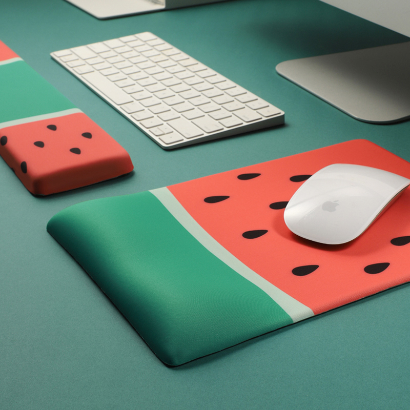 Keyboard Wrist Rest Support Mousepad Watermelon Desk Mat Mouse Pad Carpet Office Table Surface Memory Foam Ergonomic Accessories