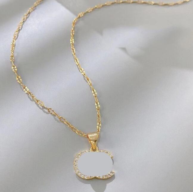 Women Luxury Designer Brand Double Letter Pendant Necklaces Chain 18K Gold Plated Crysatl Rhinestone Sweater Necklaces for Womens Wedding Jewelry Gifts linkB
Women Luxury Designer Brand Double Letter Pendant Necklaces Chain 18K Gold Plated Crysatl Rhinestone Sweater Necklaces for Womens Wedding Jewelry Gifts linkB