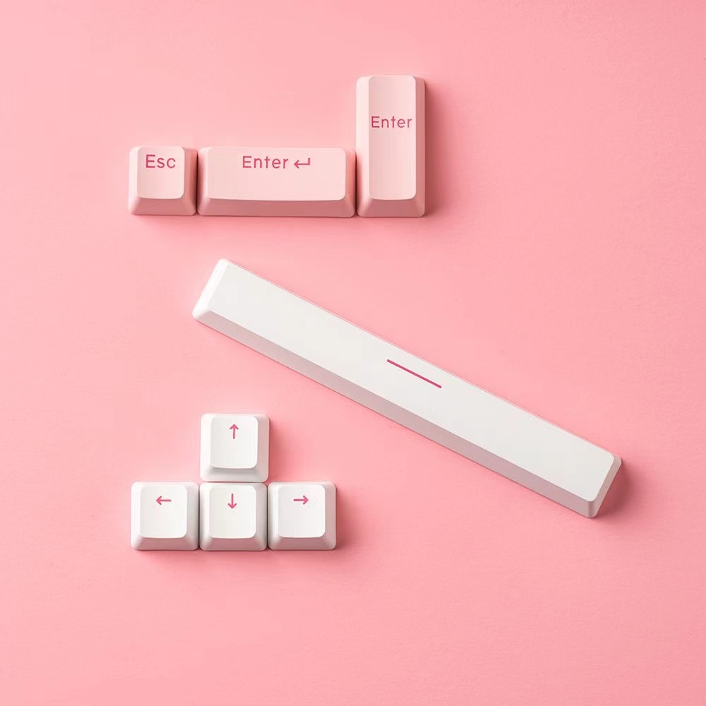 New PBT Keycap ESC 6.25U Space Bar Enter Direction Keys Keycaps OEM Profile Double Shot Customize for DIY Mechanical Keyboard