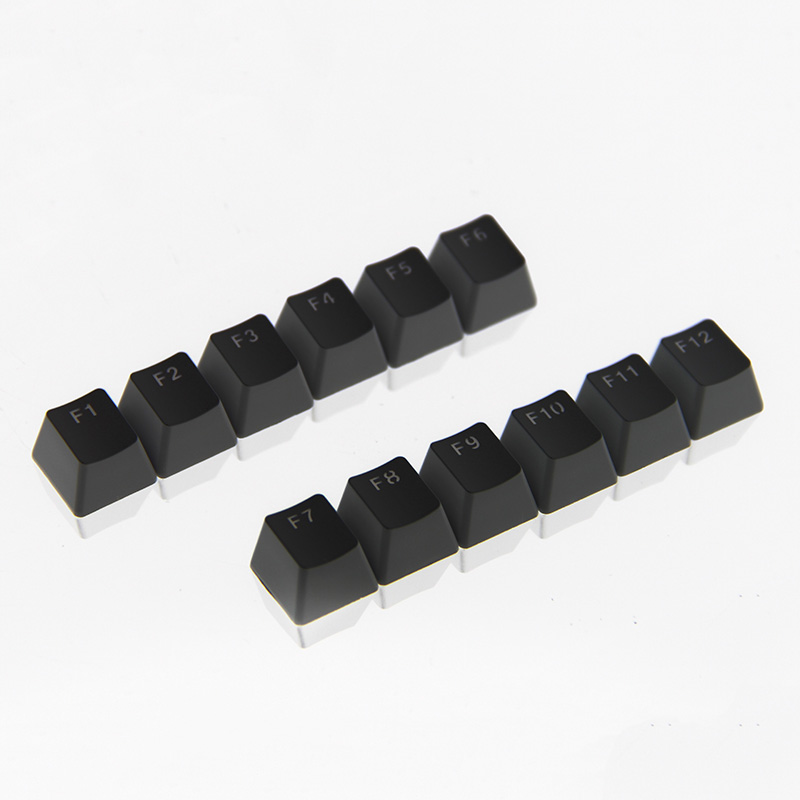 Keycap New For Mechanical Keyboard DIY Keypad Customize Repaire Replacement F1-F12 12pcs/Lot White Black 1U
