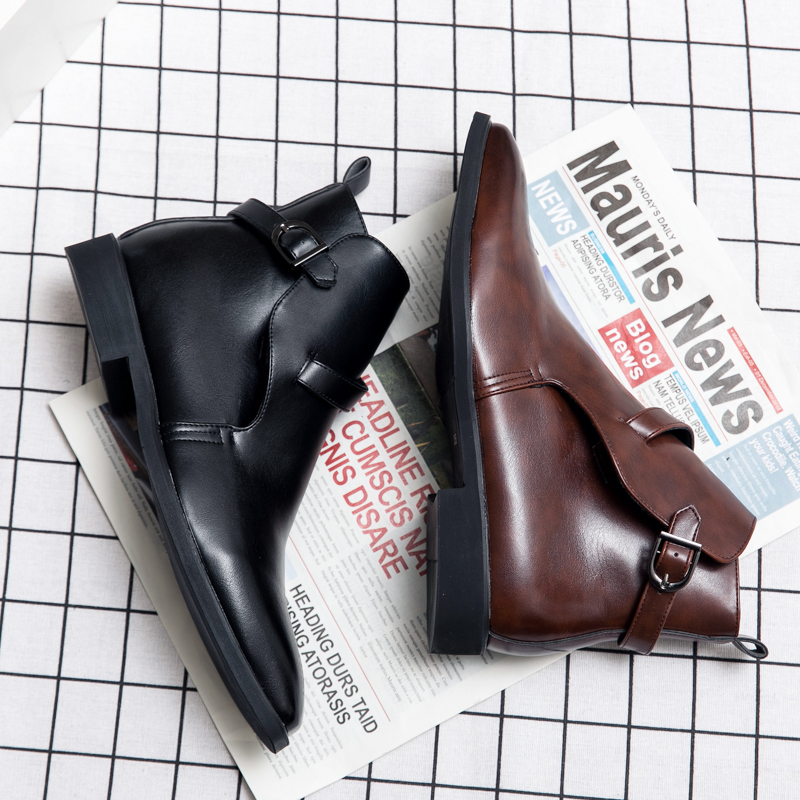 Men Chelsea Boots Ankle Boots Pointed Brown Buckle Retro Classic Fashion Business Shoes for Men Luxury Designer Motorcycle Boots
Men Chelsea Boots Ankle Boots Pointed Brown Buckle Retro Classic Fashion Business Shoes for Men Luxury Designer Motorcycle Boots
