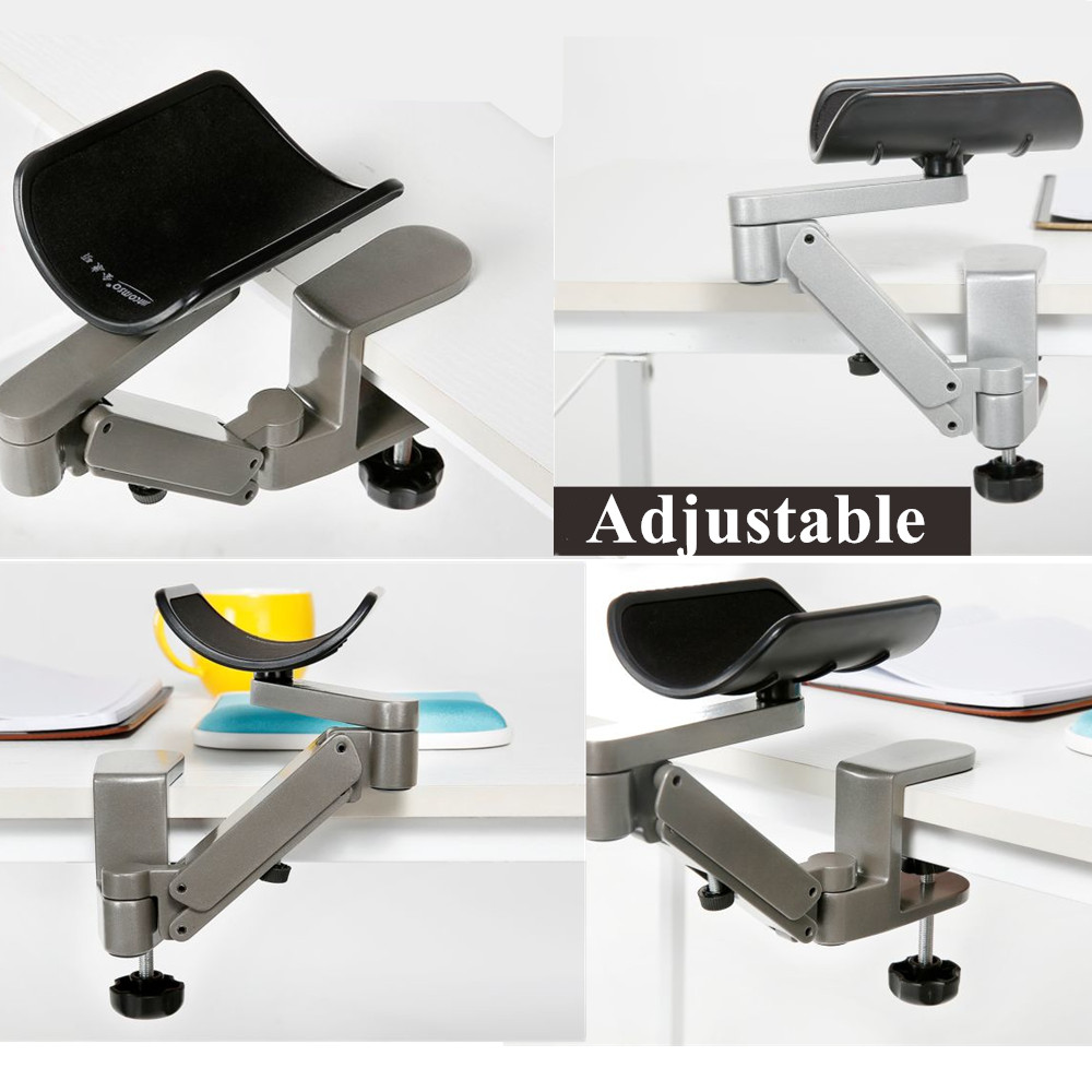 Metal Arm Rest Wrise Support Home Office Mouse Hand Desk Adjustable Mouse Pad Armrest for Computer Ergonomic Hand Comfort Should
