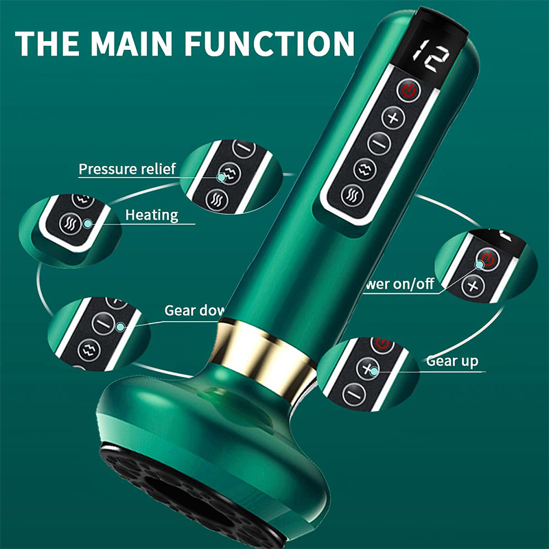 Full Body Massager Electric Vacuum Cupping Massager Suction Cup GuaSha Anti Cellulite Beauty Health Scraping Infrared Heat Slimming Massage Therapy 23