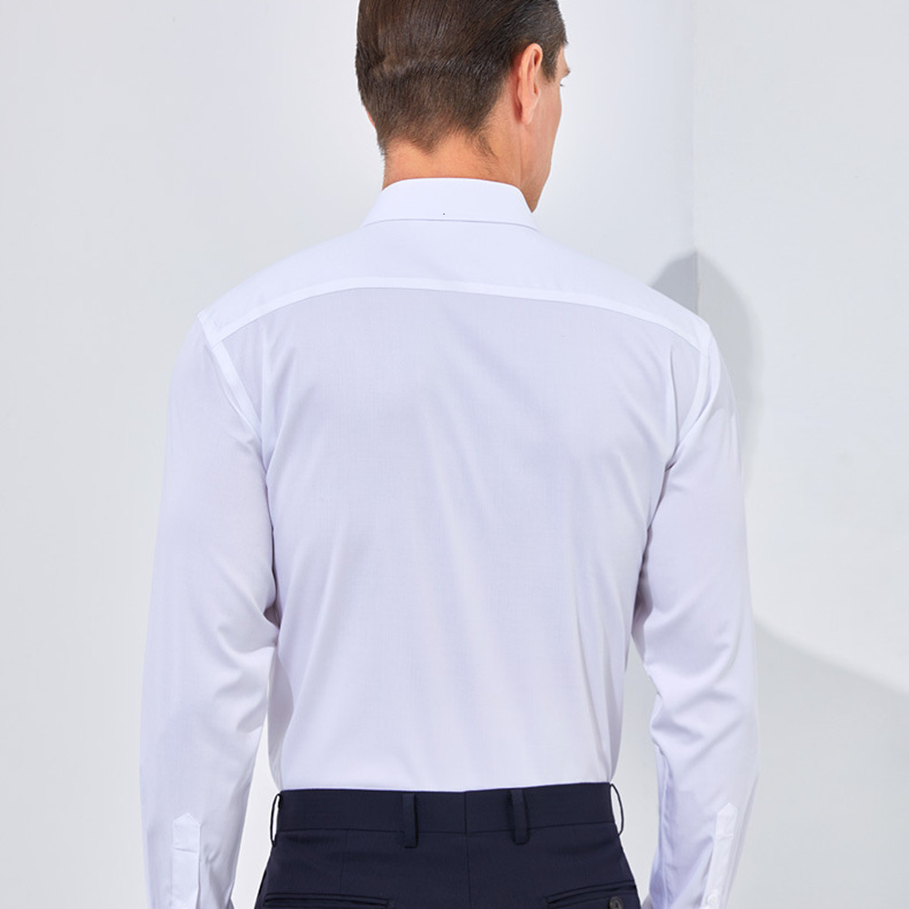 Men's Casual Shirts Bamboo Fiber Men White Shirt Long Sleeve Regular Fit Formal Business Social Camisas Plus Large Size 8XL 7XL 6XL 5XL 230314