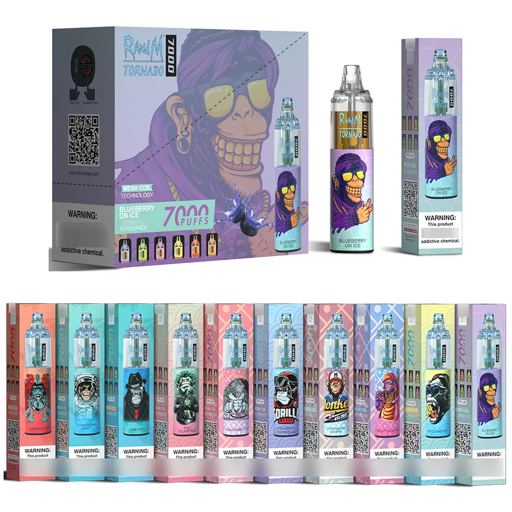 2023 RandM Tornado 7000 Puffs Disposable Vape Authentic Pod Device Kit 1000mAh Rechargeable Battery 14ml Prefilled Pods Cartridges Vape
2023 RandM Tornado 7000 Puffs Disposable Vape Authentic Pod Device Kit 1000mAh Rechargeable Battery 14ml Prefilled Pods Cartridges Vape