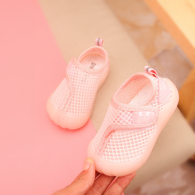 First Walkers Through The Net Summer Children's Net Shoes Casual Breathable Hole Shoes Soft Bottom Girls and Boys Non-slip Toddler Shoes 230314