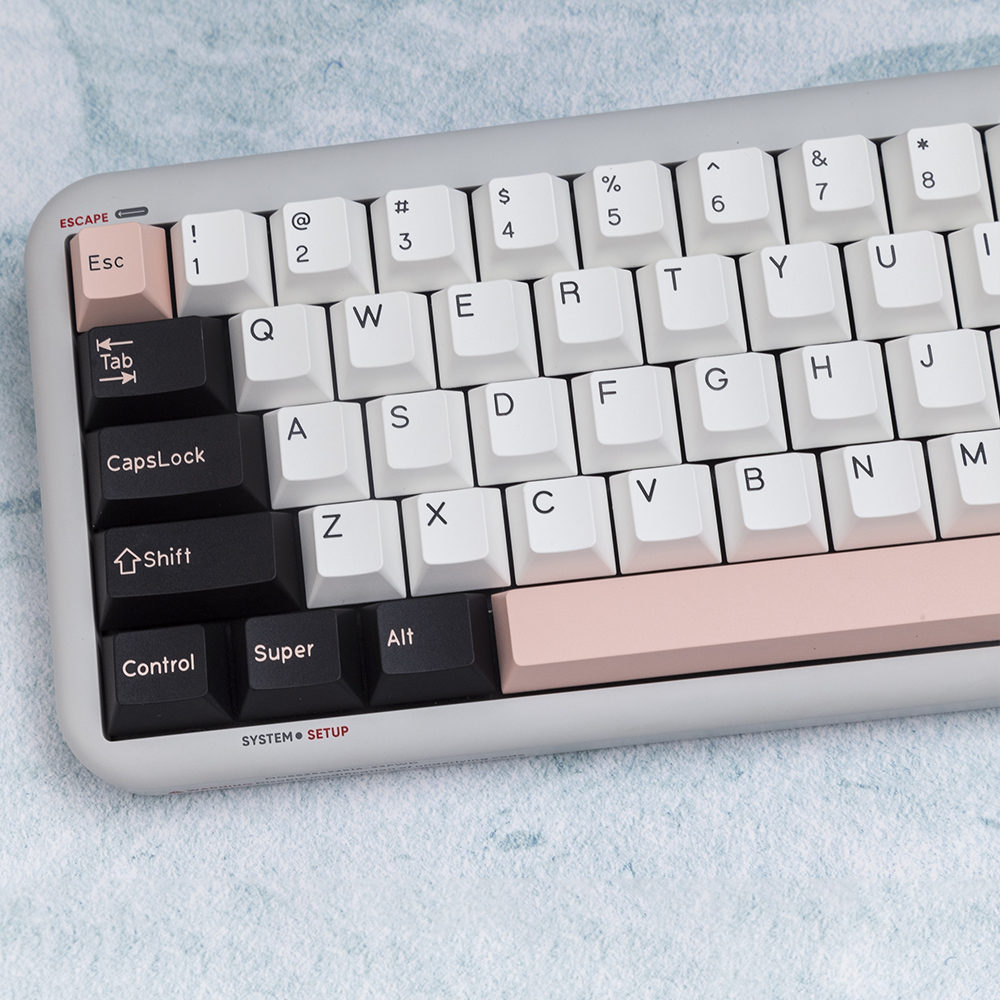 GMK Olivia Keycap Cherry Profile PBT Keycaps Pink Black White 178 Key Cap Set for Mechanical Gaming Keyboard MX Custom DIY