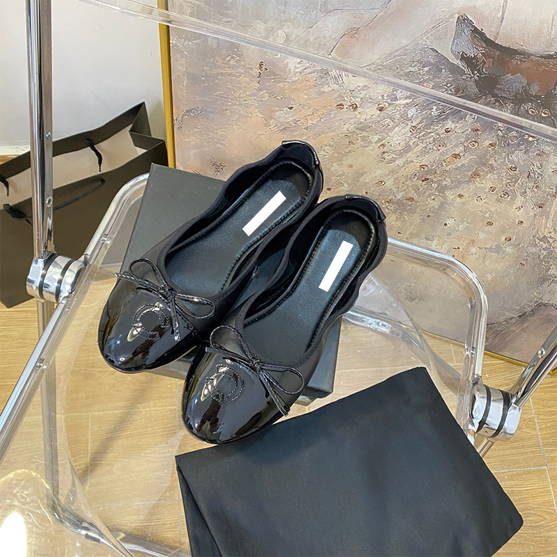 Casual Shoes Women Flats Leather Loafers Ladies Shoes Bling Silver Round Toe Glossy Ballerina, Yellow