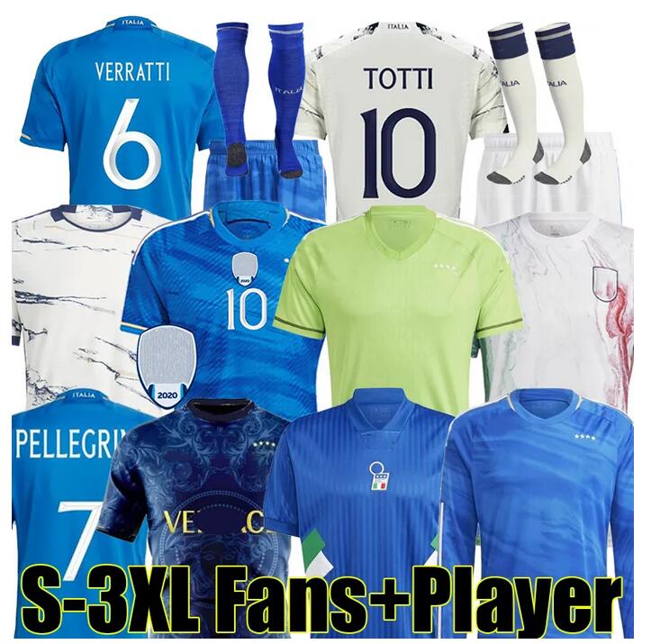2023 italy soccer jerseys maglie da calcio TOTTI VERRATTI CHIESA Training suit Italia 23 24 football Shirts T LORENZO Men set kids kit uniform Per match
2023 italy soccer jerseys maglie da calcio TOTTI VERRATTI CHIESA Training suit Italia 23 24 football Shirts T LORENZO Men set kids kit uniform Per match