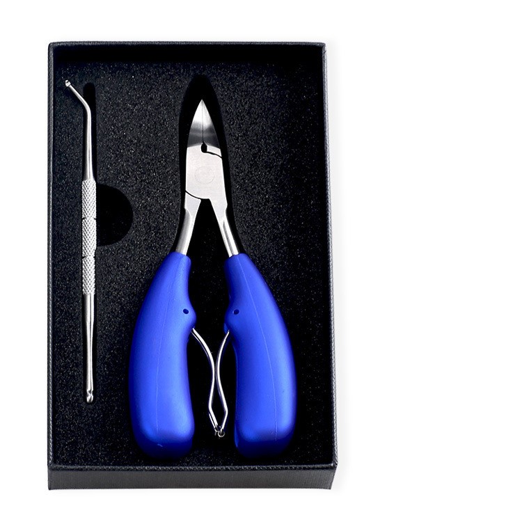 Stainless Steel Nail Clipper Cutter Toe Finger Cuticle Plier Manicure Tool set with box for Thick Ingrown Toenails Fingernail dh6544