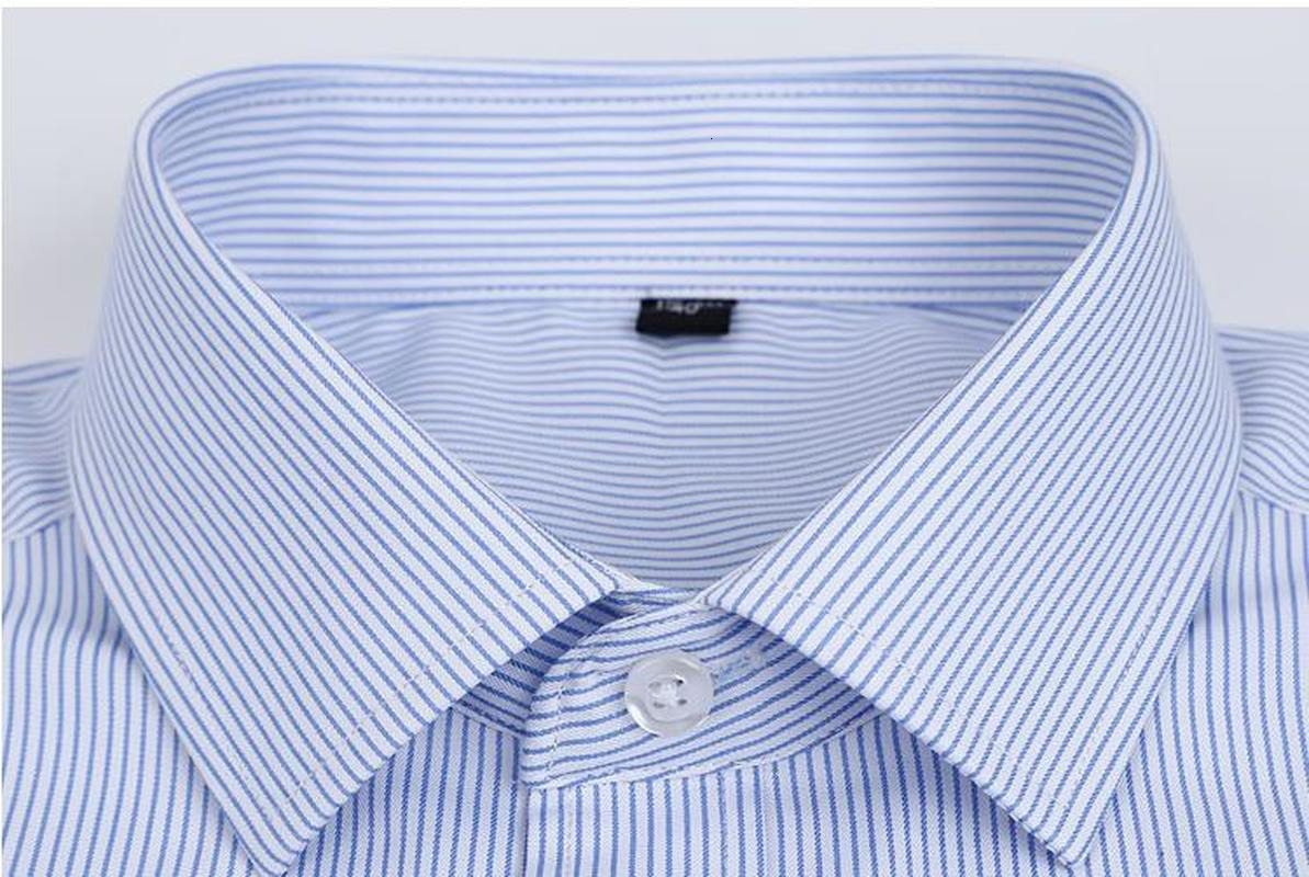 Men's Casual Shirts Quality Plus Size S To 8xl Formal Shirts for Men Striped Long Sleeved Non-iron Slim Fit Dress Shirts Twill Social Man's 