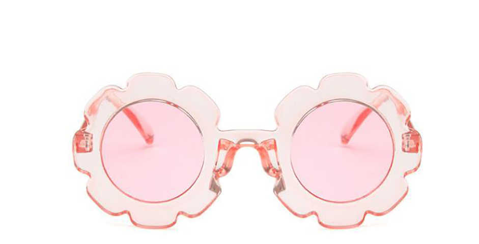 Round Flower Sunglasses Stylish Anti-UV Sunflower Sunblock Glasses Party Photography Outdoor Beach Colorful Eyewear For Baby Kids Children Z260305
