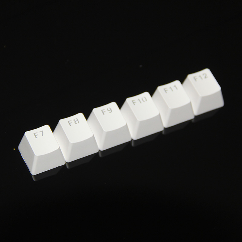Keycap New For Mechanical Keyboard DIY Keypad Customize Repaire Replacement F1-F12 12pcs/Lot White Black 1U