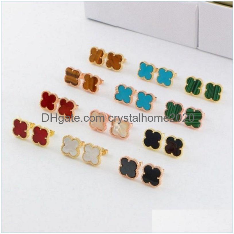Stud Designer Earrings Women Love Fourleaf Clover Fashion Luxury Cleef Earring Jewelry Drop Delivery Dh76Q
Stud Designer Earrings Women Love Fourleaf Clover Fashion Luxury Cleef Earring Jewelry Drop Delivery Dh76Q