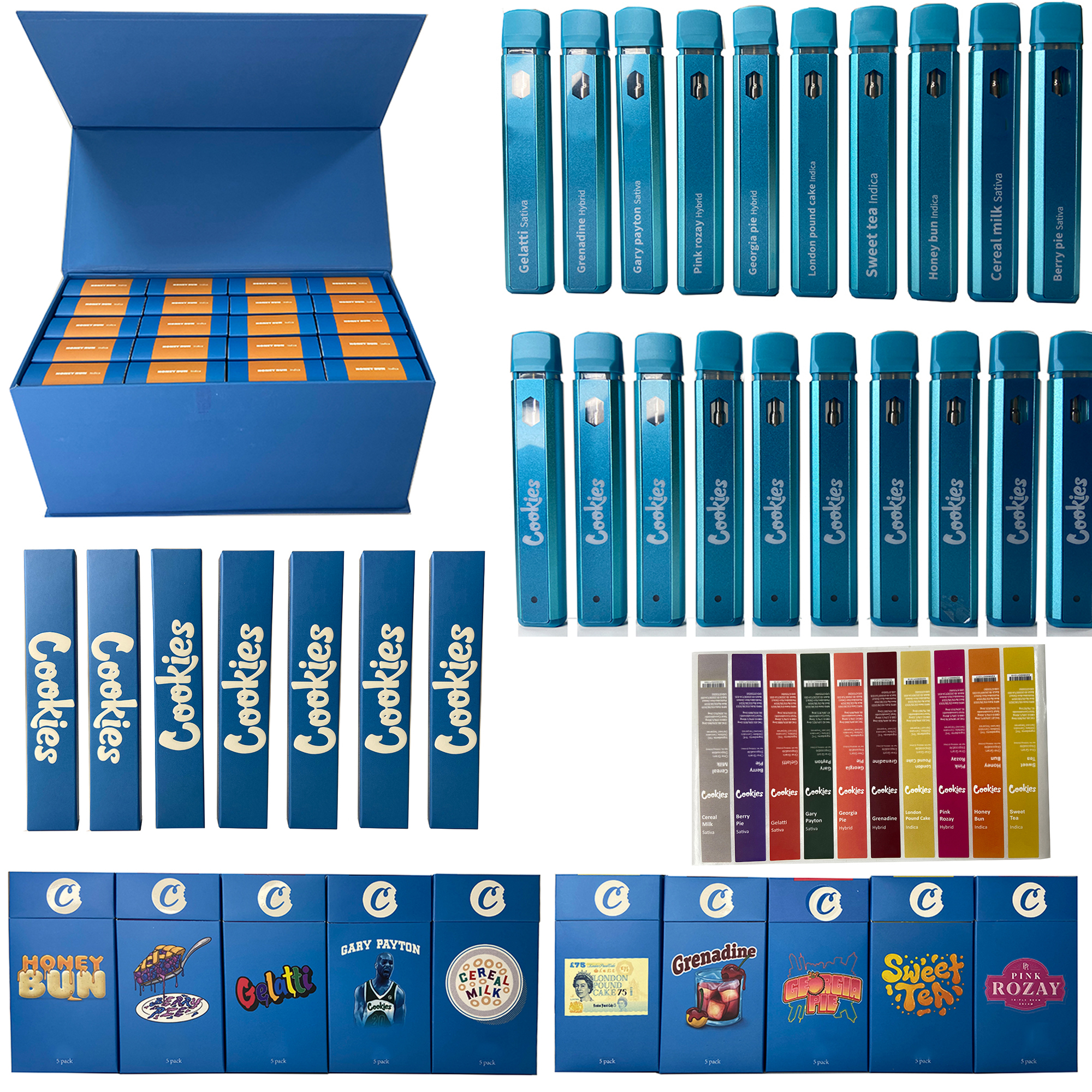 New arrive Cookies Vape Pen E-cigarettes 1.0ml Disposable vape pen Blue Cookies Rechargeable 280mah battery Empty Cartridges With Blue boxes packag 1000-5000
New arrive Cookies Vape Pen E-cigarettes 1.0ml Disposable vape pen Blue Cookies Rechargeable 280mah battery Empty Cartridges With Blue boxes packag 1000-5000