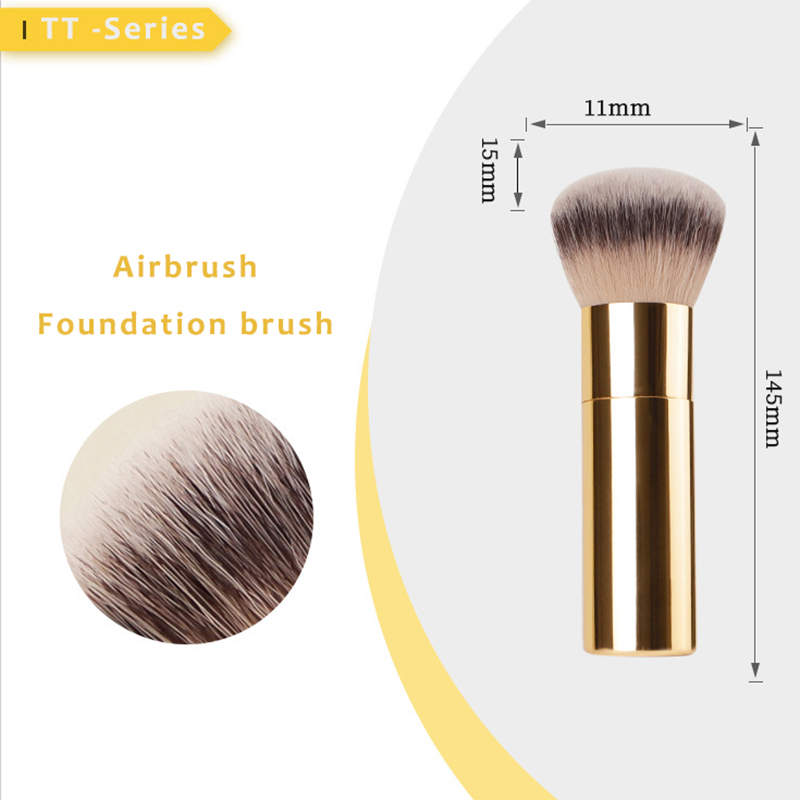 TT-Series Bamboo Makeup Brushes for Foundation Blush Powder Contour Highlight Eye Shadow Brow Liner - Soft Synthetic Flawless Finish Beauty Cosmetics 