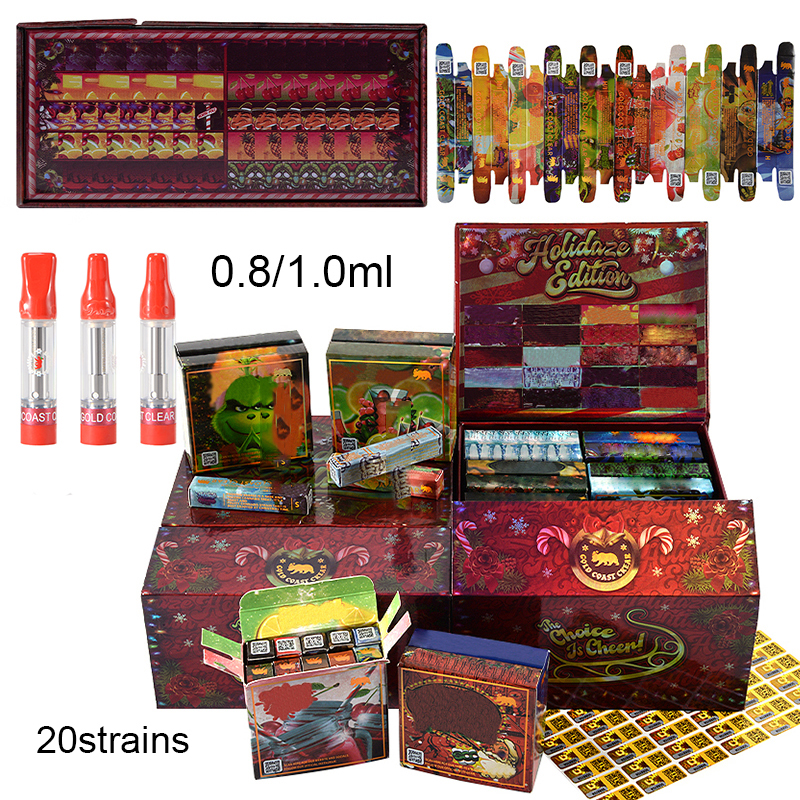 GCC Atomizers Gold Coast Clear Smokers Club Holiday Edition Vapes Cartridges Packaging 0.8ml 1.0ml Ceramic Coil 510 Thread Carts
GCC Atomizers Gold Coast Clear Smokers Club Holiday Edition Vapes Cartridges Packaging 0.8ml 1.0ml Ceramic Coil 510 Thread Carts