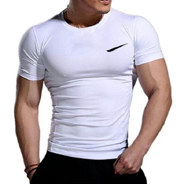 Men's Summer Short Sleeve Fiess T Shirt Running Sport Gym Muscle T-shirts Oversized Workout Casual Tops Clothing