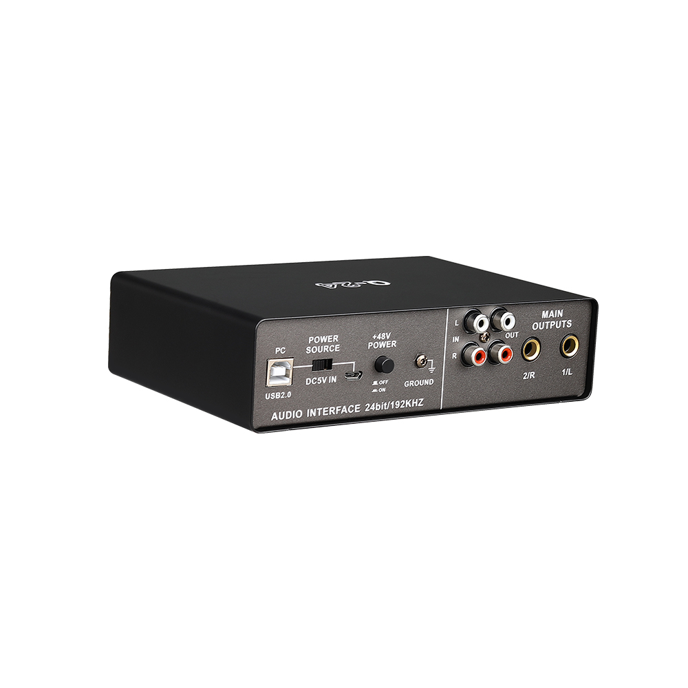 New Teyun Q-24 Audio Interface 2 in 4 Out Sound Card With Monitoring Electric Guitar Live Recording Professional Sound Card PC