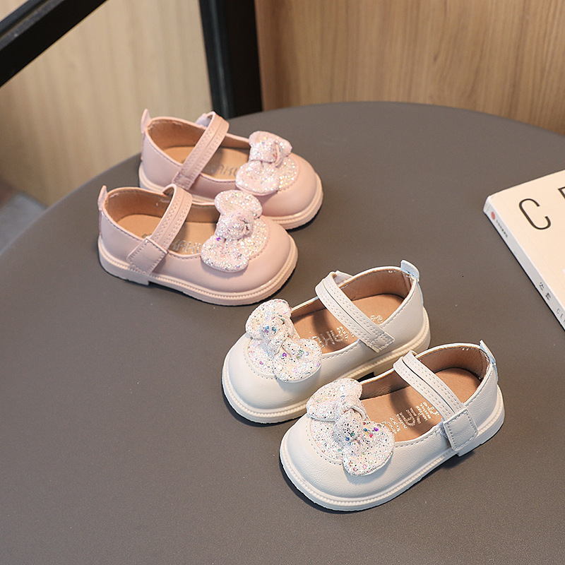 First Walkers Baby First Walker Shoes for Girls Spring and Summer Sequin Versatile Children Casual Shoes Sweet Children Princess Shoes 230314