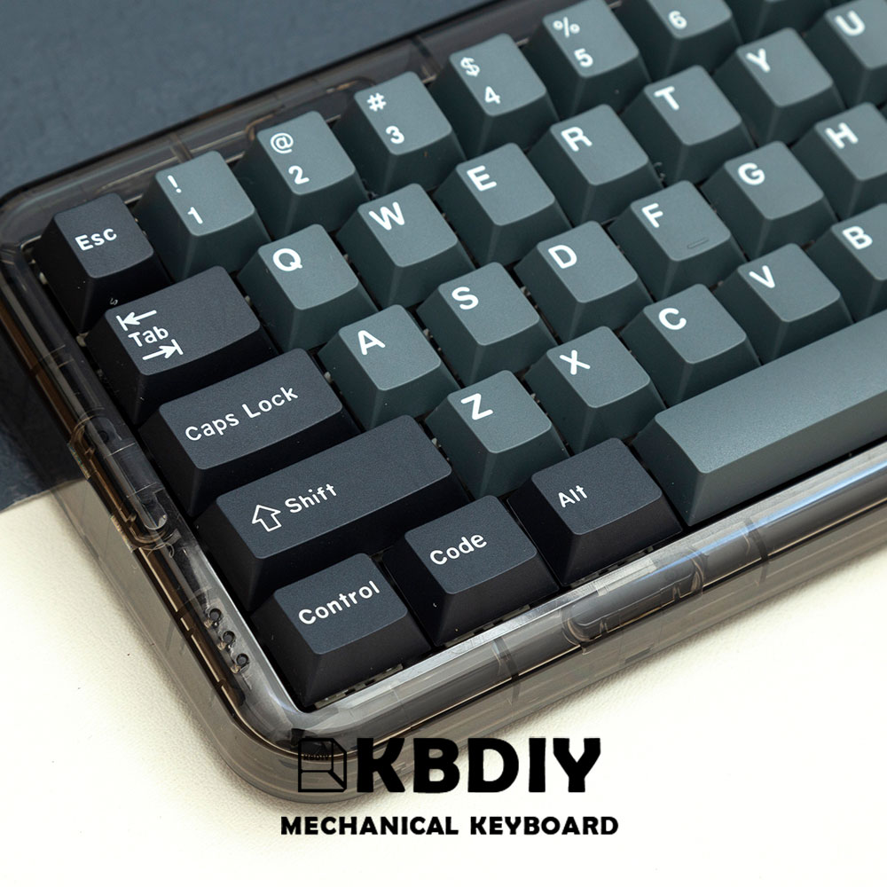 Cherry Profile PBT 173 Key Cap for Mechanical Keyboard Grey Double Shot GMK Apollo Keycap for MX Switch GK61 Anne Pro 2