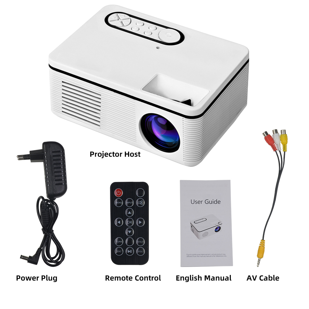 LEJIADA S361 Portable Mini LED Projector HDMI-Compatible Supports HD 1080P Video Player Home Media Player Built-In Speaker
LEJIADA S361 Portable Mini LED Projector HDMI-Compatible Supports HD 1080P Video Player Home Media Player Built-In Speaker