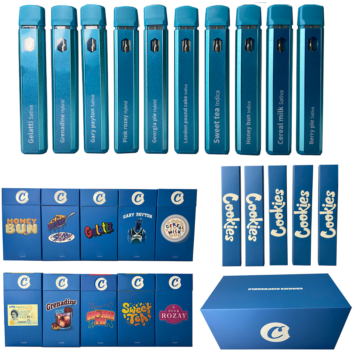 Cookies Vape Pen E-cigarettes 1.0ml Disposable vape pen Blue Cookies Rechargeable 280mah battery Empty Cartridges With Blue boxes packag 500-5000
Cookies Vape Pen E-cigarettes 1.0ml Disposable vape pen Blue Cookies Rechargeable 280mah battery Empty Cartridges With Blue boxes packag 500-5000