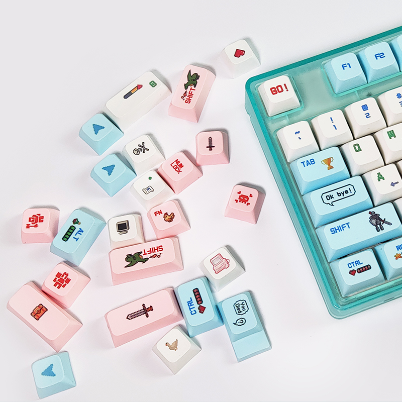 129 Key/Set Warrior PBT Keycaps for Mechanical Gaming Keyboard MX Switches DIY Custom SYE-SUB Cute XDA Keycap Profile