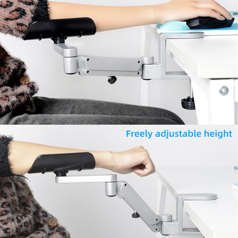 Metal Arm Rest Wrise Support Home Office Mouse Hand Desk Adjustable Mouse Pad Armrest for Computer Ergonomic Hand Comfort Should