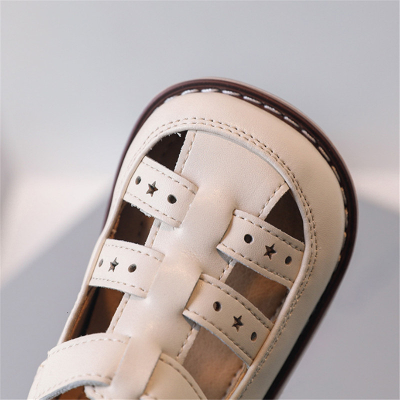 First Walkers Summer Baby Shoes Leather Hollow out Soft Sole Toddler Kids Sandals Non-slip Fashion Little Boys Girls Shoes 230314