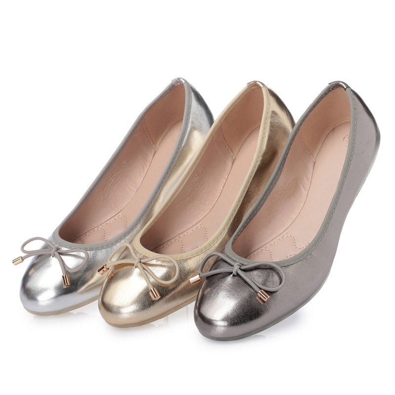 2025 new Dress YAERNI Ballerinas shoes Bowtie Shallow Mouth Slip On Women Ladies Casual Flat Shoes Ballet Flats atosE1127 230314