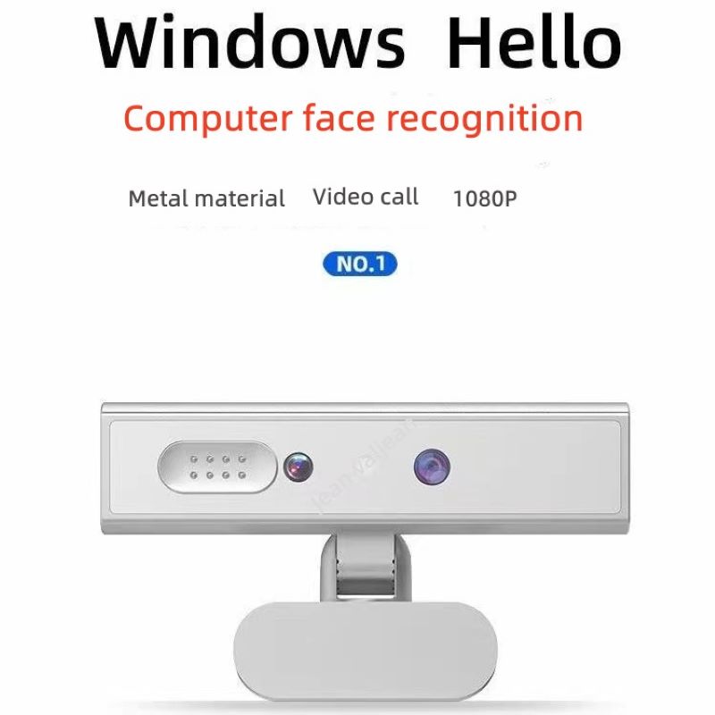 Windows Hello Camera Face Recognition Login 1080P Video Call No Drivers Required Laptop Desktop Computer Camera for Windows11/10
