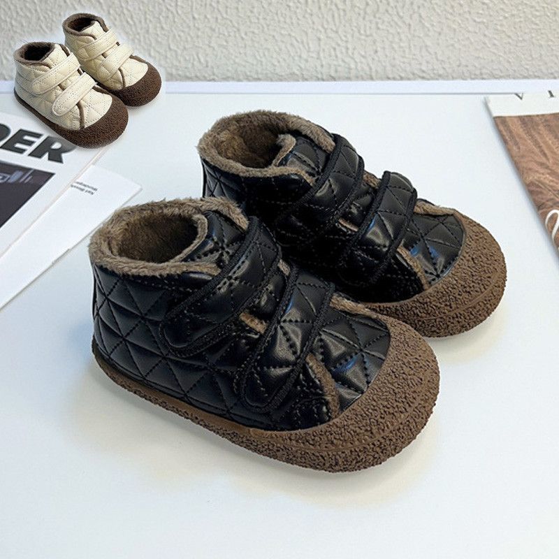 First Walkers Winter Kids Shoes Korean Style Thicken Baby Shoes For Boy Girl Autumn Casual Shoes Toddler Shoes Soft Non-slip Sole 230314