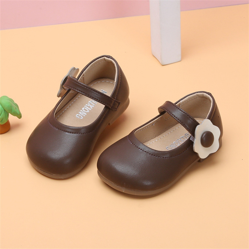 First Walkers Spring Baby Shoes Leather Toddler Girls Princess Shoes Party Dress Shoes Soft Sole Outdoor Infant Shoes EU15-25 230314