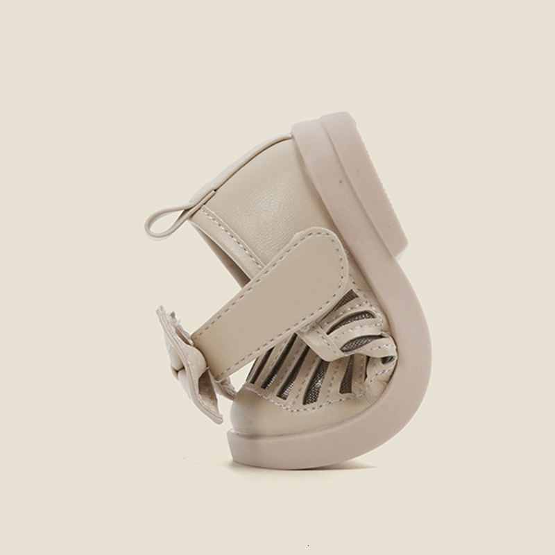 First Walkers 11.5-15cm Spring Shoes For 0-3Years Toddler Girls Solid Hollow Fashion Leather Shoes For Baby Birthday Wedding Party 230314