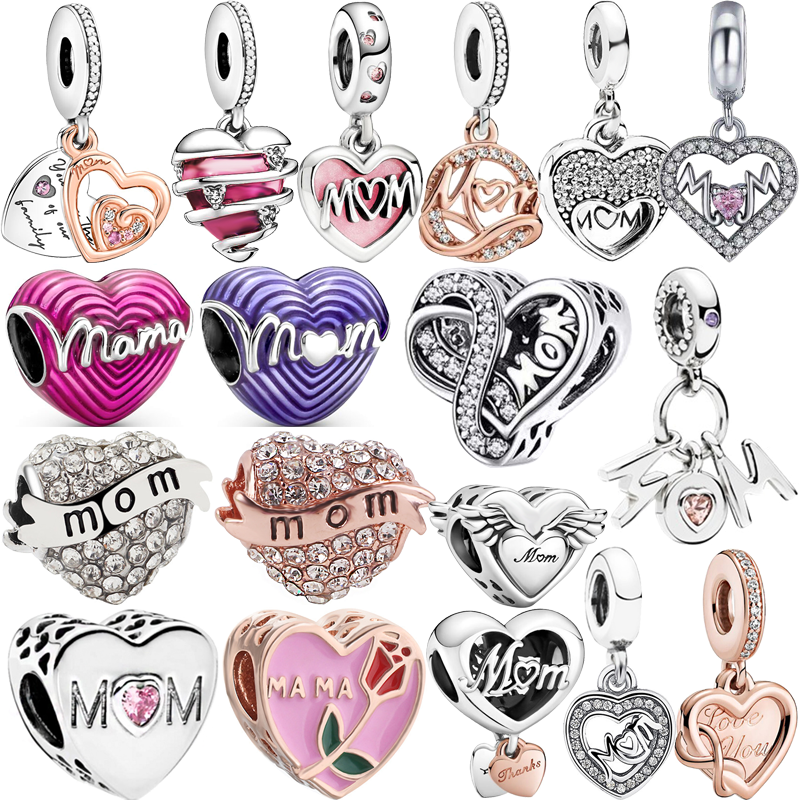 Fit Pandora beads 925 silver charm women jewelry New Pink Mom Heart Love You Series Eternal Infinite Pendant DIY
Fit Pandora beads 925 silver charm women jewelry New Pink Mom Heart Love You Series Eternal Infinite Pendant DIY