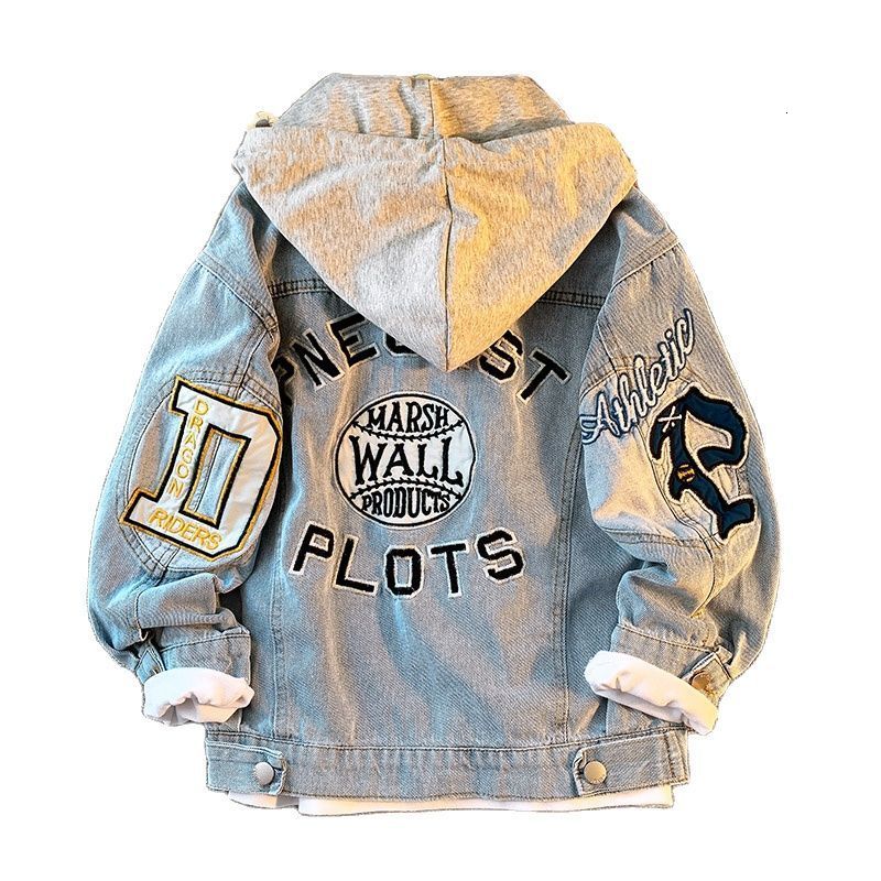Jackets Korean Children Boys Denim Cotton Teenage Hooded Jeans Letter Print Spring Clothes 4 6 8 12 16 Years Old 230313, Blue
Jackets Korean Children Boys Denim Cotton Teenage Hooded Jeans Letter Print Spring Clothes 4 6 8 12 16 Years Old 230313, Blue