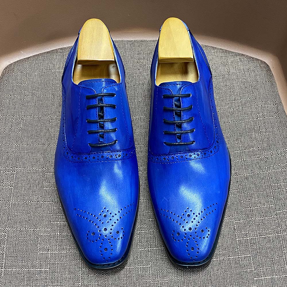Men's Luxury Brand Shoes Fashion Brogue Formal Black Blue Lace-Up Wedding Office Dress Genuine Leather Oxford Shoes for Man
Men's Luxury Brand Shoes Fashion Brogue Formal Black Blue Lace-Up Wedding Office Dress Genuine Leather Oxford Shoes for Man