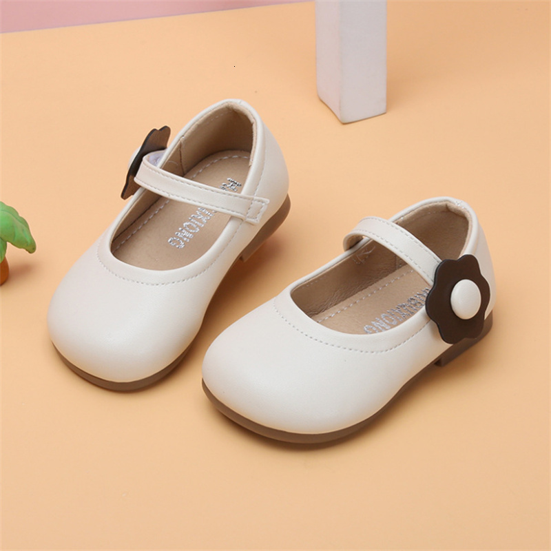 First Walkers Spring Baby Shoes Leather Toddler Girls Princess Shoes Party Dress Shoes Soft Sole Outdoor Infant Shoes EU15-25 230314