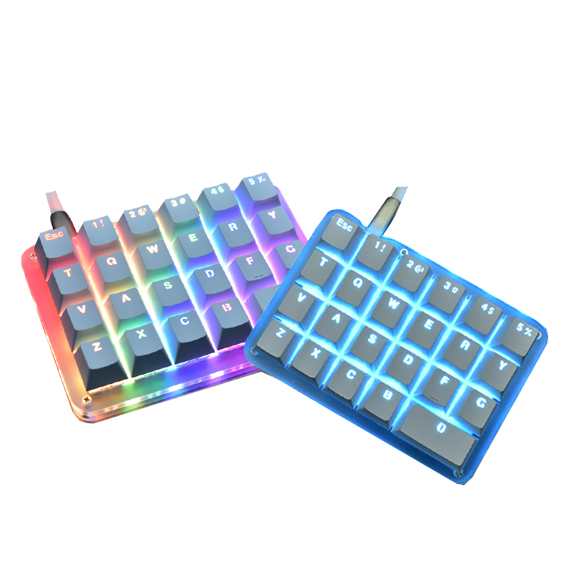 23 Keys Macro Keyboard DIY Custom Programmable RGB Backlight Mechanical Keypad Electric Contest Games PC Laptop MAC WIN7 8 10