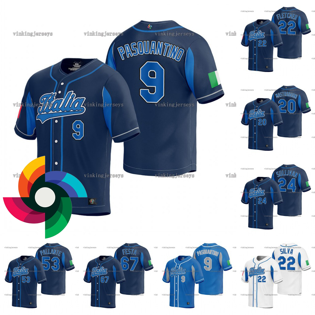 Italy Baseball Jersey wbc 2023 World Baseball Classic Vinnie Pasquantino Miles Mastrobuoni Robel Garcia Tiago da Silva Brett Sullivan Matt Festa Nicky Lopez, Royal youth
Italy Baseball Jersey wbc 2023 World Baseball Classic Vinnie Pasquantino Miles Mastrobuoni Robel Garcia Tiago da Silva Brett Sullivan Matt Festa Nicky Lopez, Royal youth