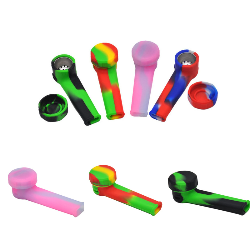 Silicone Smoking Pipe Travel Tobacco Pipes Spoon Cigarette Tubes Glass Bong Dry Herb Accessories Hand Pipe Holder Portable Cartoon Printed Tube with lid
Silicone Smoking Pipe Travel Tobacco Pipes Spoon Cigarette Tubes Glass Bong Dry Herb Accessories Hand Pipe Holder Portable Cartoon Printed Tube with lid