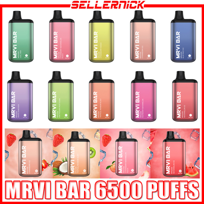 Original MRVI BAR MR6500 Puffs Disposable Vape E Cigarette Pen With Rechargeable 600mAh Battery 13ml E Liquid Pod Wape Kit VS ELFBAR 5000
Original MRVI BAR MR6500 Puffs Disposable Vape E Cigarette Pen With Rechargeable 600mAh Battery 13ml E Liquid Pod Wape Kit VS ELFBAR 5000