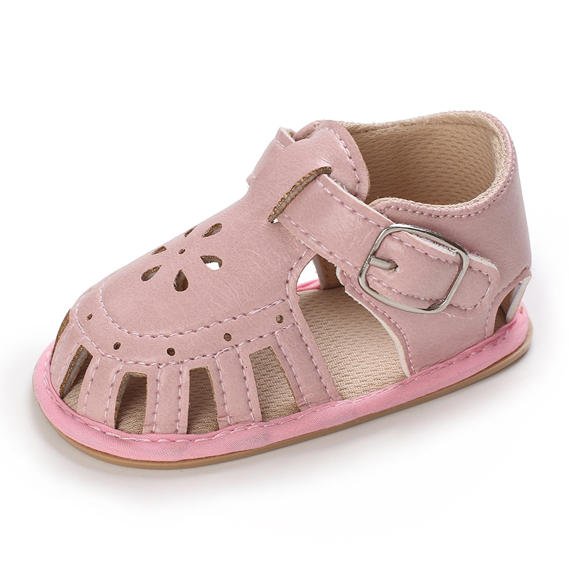 First Walkers Infant Baby Shoes Baby Boy Girl Shoes Toddler Flats Summer Sandal Flower Soft Rubber Sole Anti-Slip Crib Shoes First Walker 230314