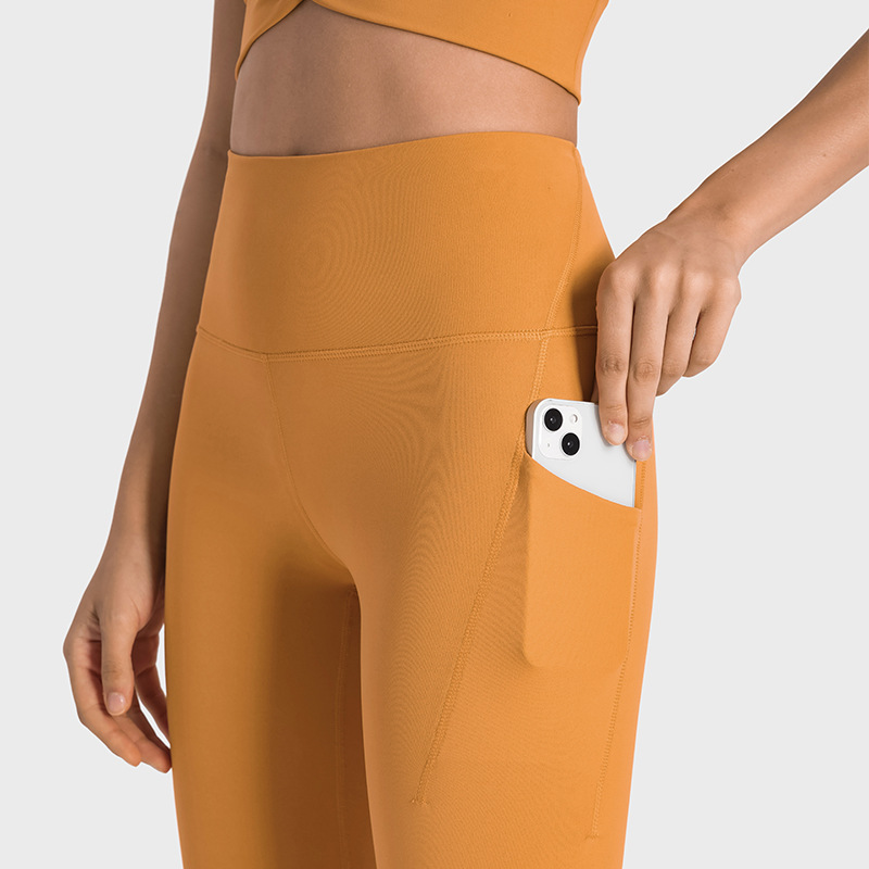 Women Yoga Leggings Push Fi Full Length Soft High Waist Side Pocket Hip Lift Elastic Casual Jogging Pants 5 Colors